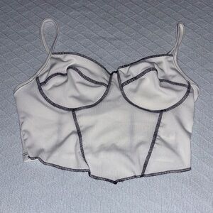 Women's Cream Bustier Top